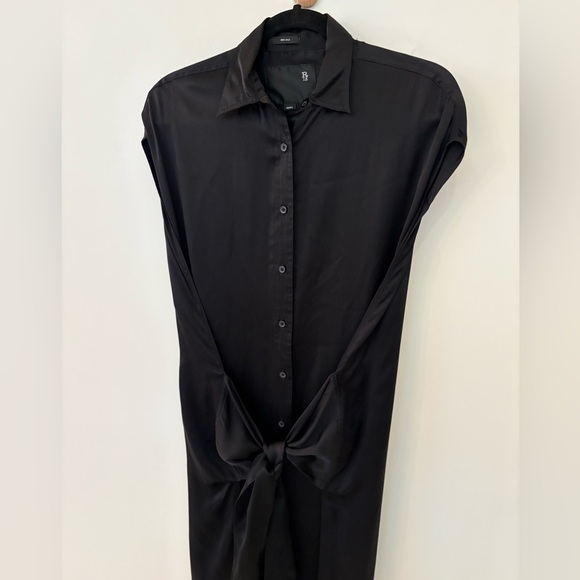 R13 silk satin black shirtdress - Picture 5 of 8